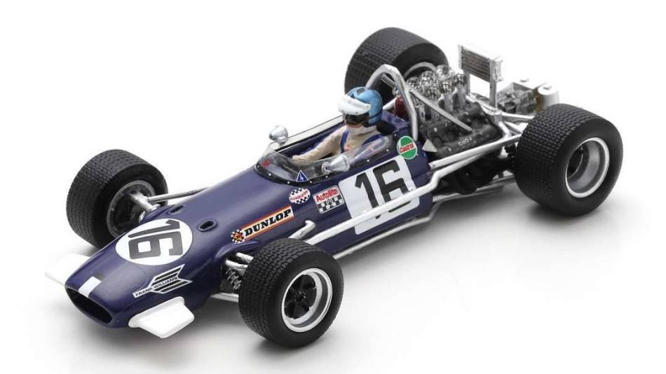 MODELE REDUIT COMPATIBLE AVEC BRABHAM BT26A PIERS COURAGE 1969 N.16 2ème GP DE MONACO 1:43 SPARK MODEL S8317