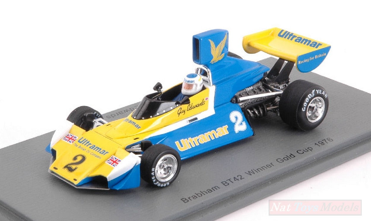 MODÈLE RÉDUIT COMPATIBLE AVEC BRABHAM BT42 N.2 VAINQUEUR OULTON PARK GOLD CUP GP 1976 GUY EDWARDS 1:43 SPARK MODEL S7100