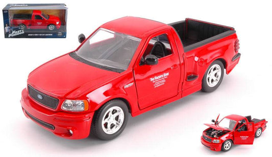 SCALE MODEL COMPATIBLE WITH BRIAN'S FORD F-150 SVT LIGHTNING FAST &amp; FURIOUS RED 1:24 JADA TOYS JADA99574