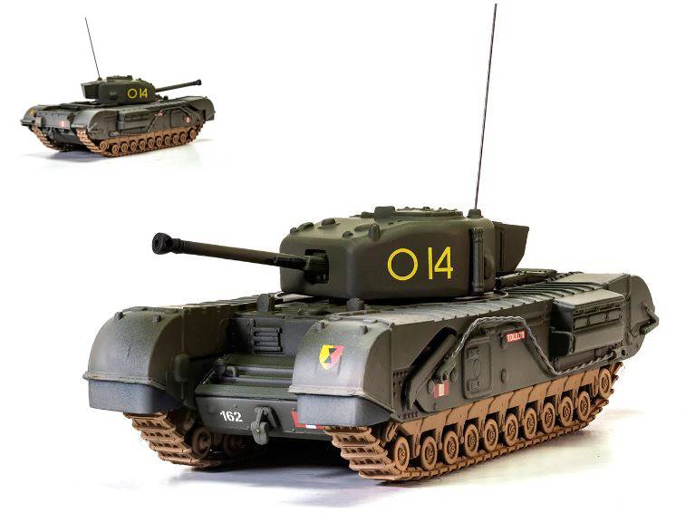 SCALE MODEL COMPATIBLE WITH BRITISH CHURCHILL MK IV TANK TO CACH A TIGER 1:50 CORGI CC60113
