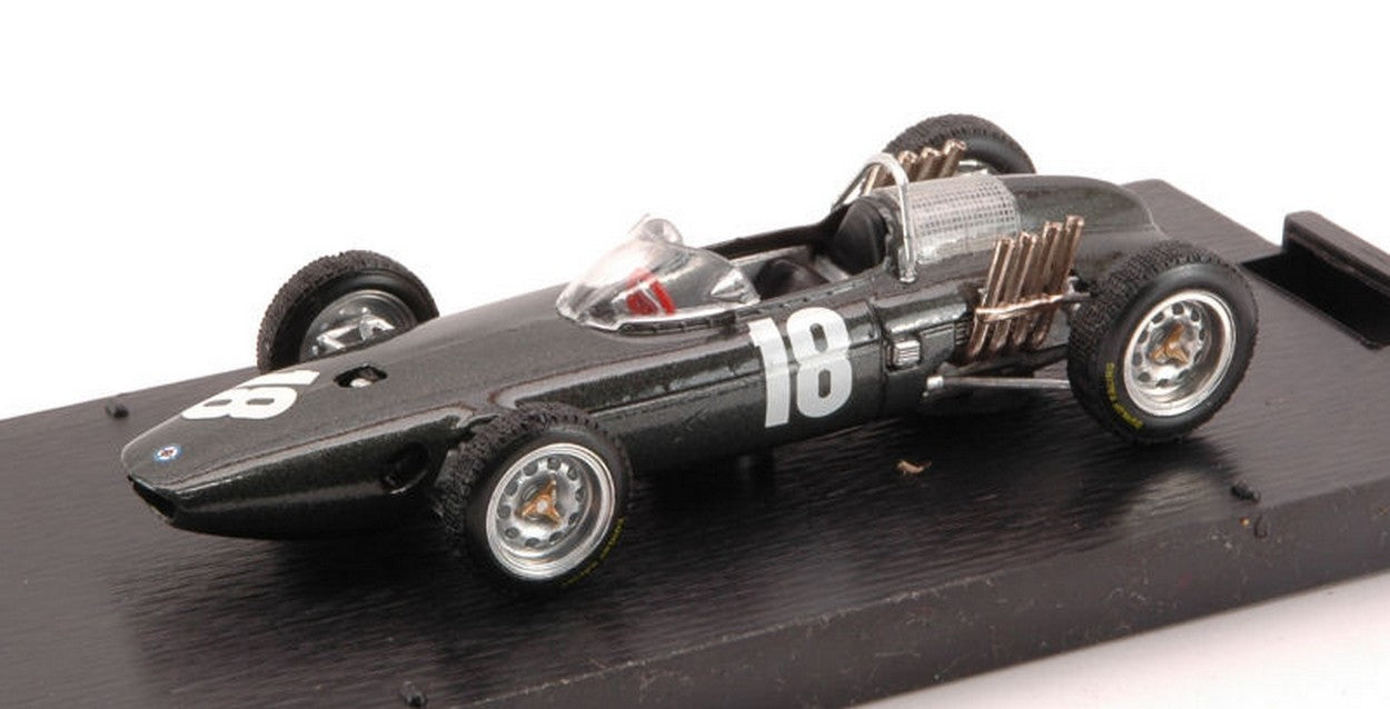 MODELLINO IN SCALA COMPATIBILE CON BRM P 57 R.GINTHER 1962 N.18 RETIRED (ACCIDENT) NETHERLANDS GP 1:43 BRUMM BM0322B