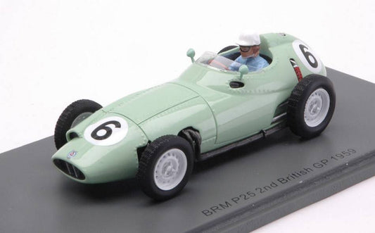 MODELE REDUIT COMPATIBLE AVEC BRM P25 STIRLIN MOSS 1959 N.6 2e GP DE BRITANNIQUE 1:43 SPARK MODEL S5730