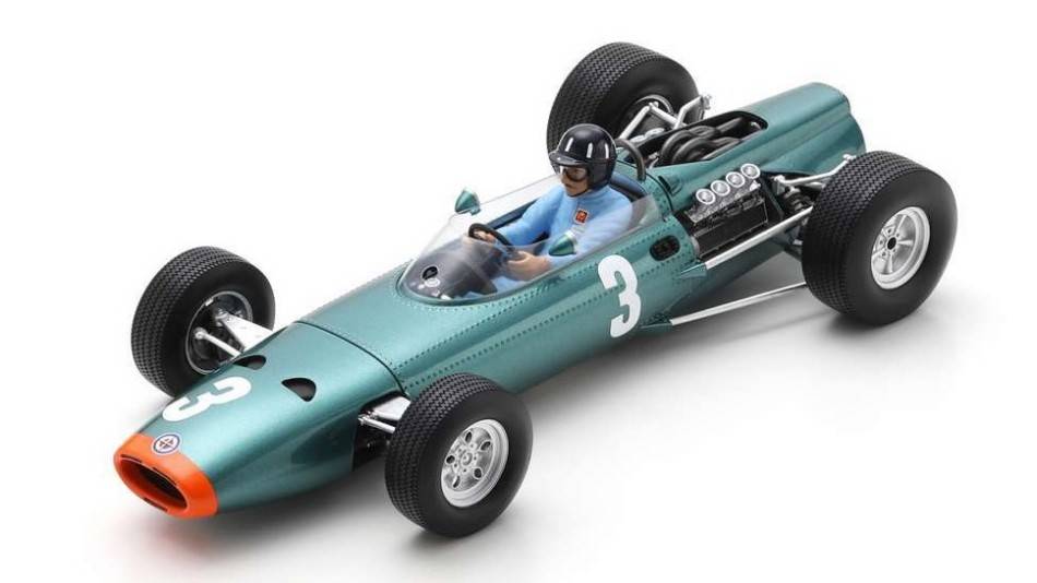 MODELE REDUIT COMPATIBLE AVEC BRM P261 GRAHAM HILL 1965 N.3 WINNER MONACO GP 1:18 SPARK MODEL 18S714