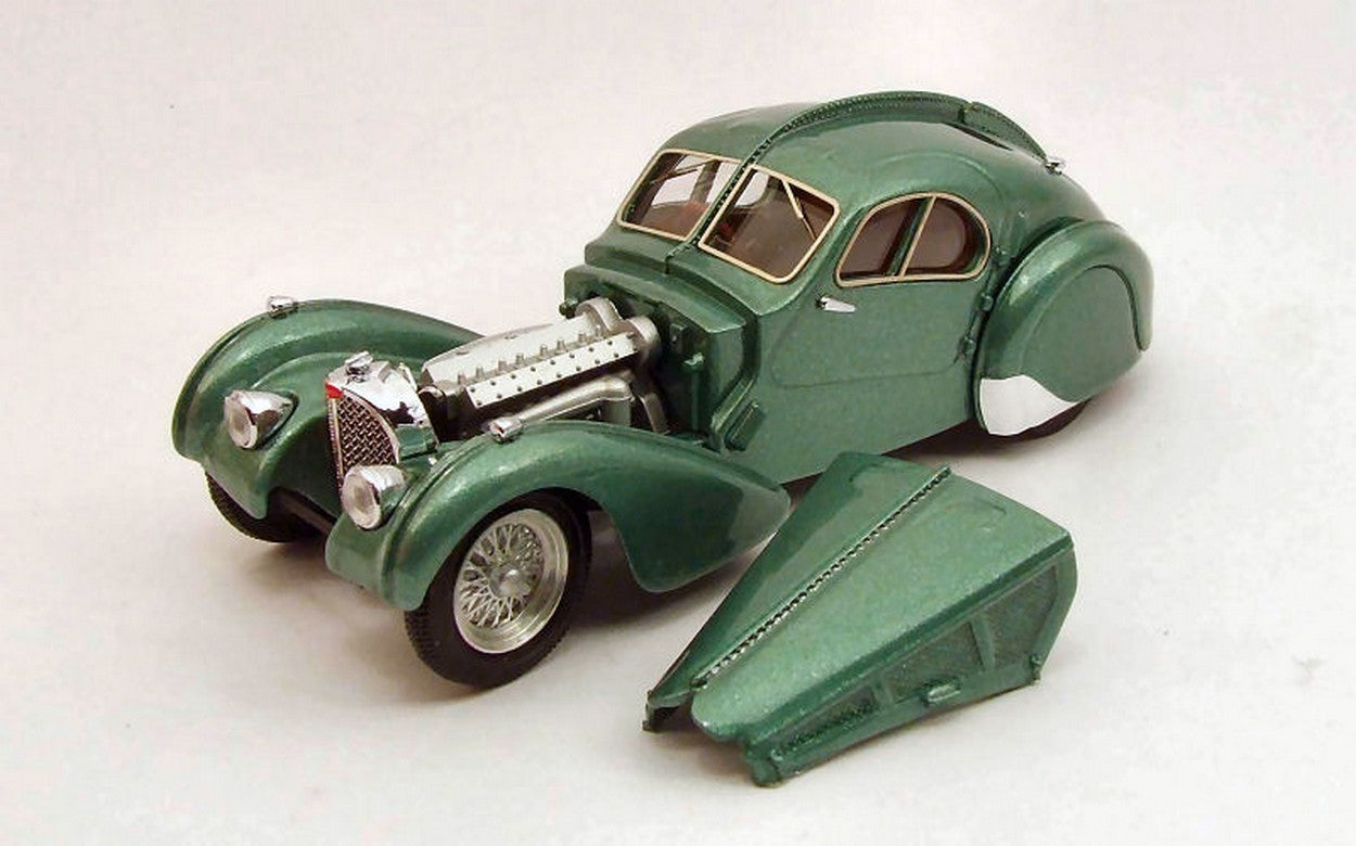 MODELLINO IN SCALA COMPATIBILE CON BUGATTI ATLANTIC 57 SC 1938 LIGHT GREEN MET.1:43 RIO RI4313