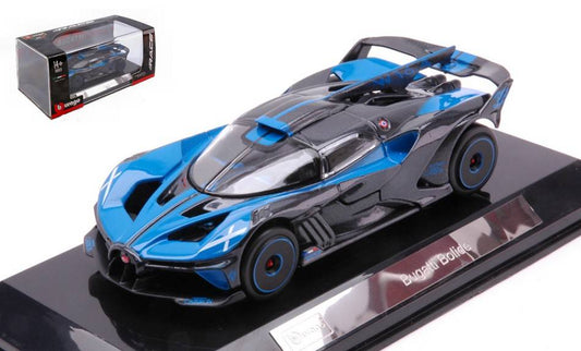 MODELE REDUIT COMPATIBLE AVEC BUGATTI BOLIDE BLEU/NOIR 1:43 BURAGO BU38306