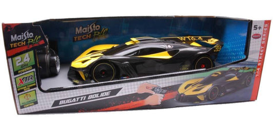 SCALE MODEL COMPATIBLE WITH BUGATTI BOLIDE RADIO CONTROL YELLOW 1:14 MAISTO MI82423Y