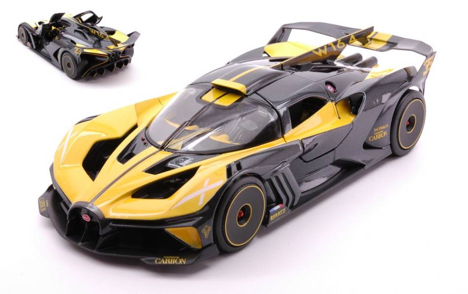 MODELE REDUIT COMPATIBLE AVEC BUGATTI BOLIDE JAUNE 1:24 MAISTO MI32911Y