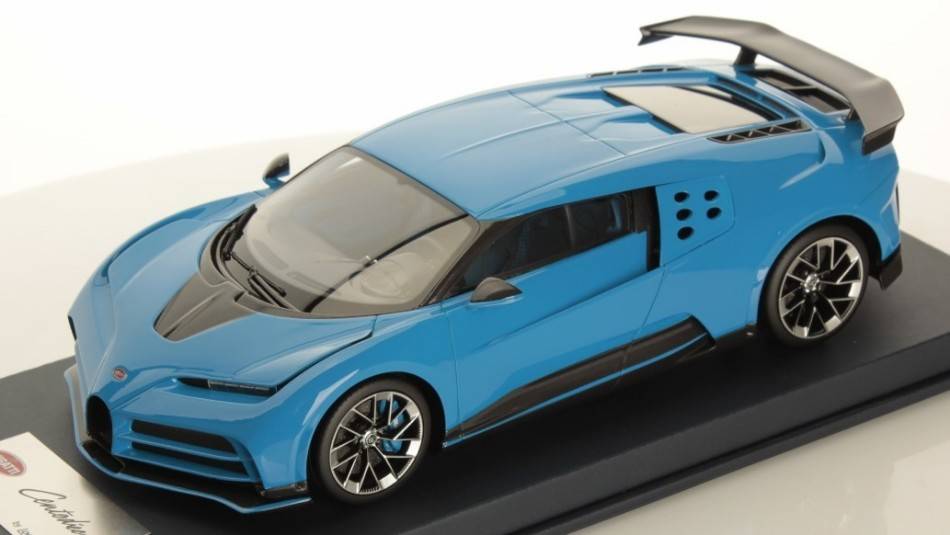 MODÈLE RÉDUIT COMPATIBLE AVEC BUGATTI CENTODIECI VERSION DE PRODUCTION AGILE BLEU 1:18 LOOKSMART LS18025D