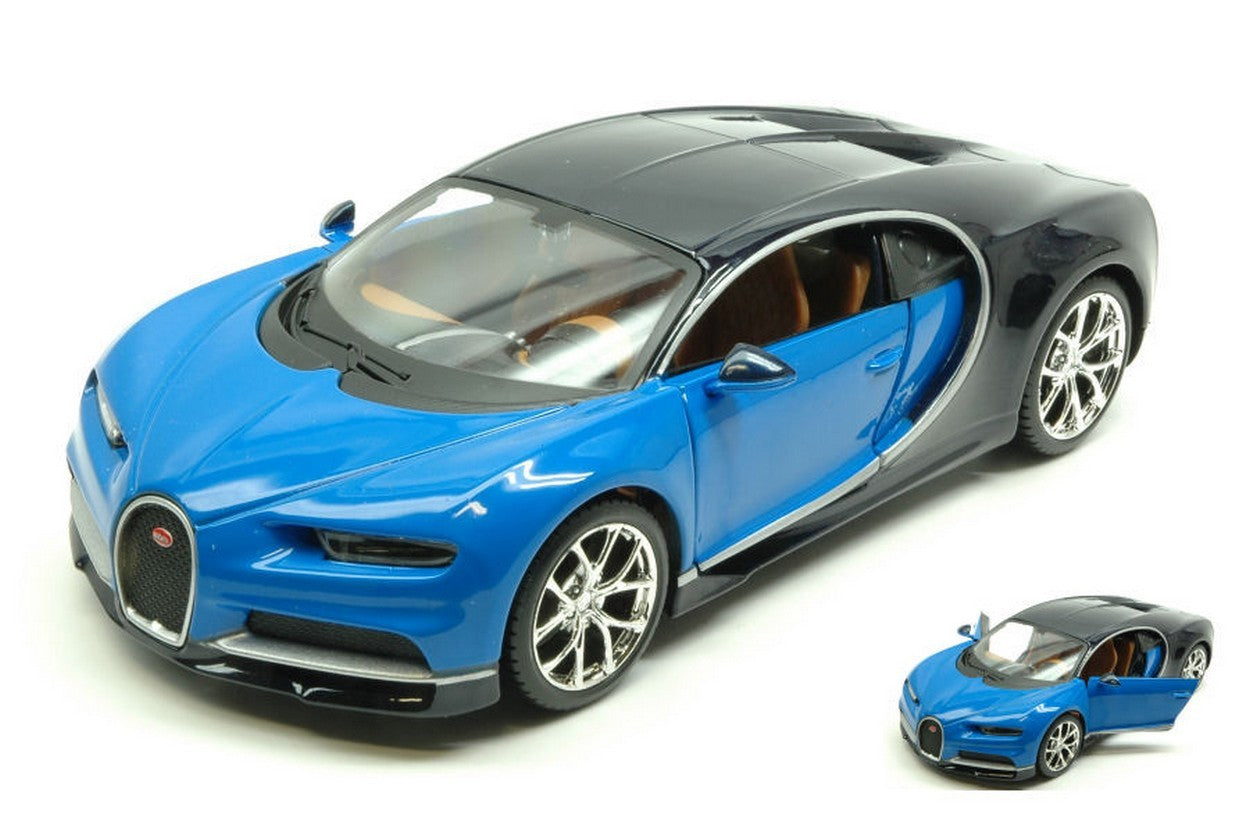 MODELE REDUIT COMPATIBLE AVEC BUGATTI CHIRON 2016 BLEU/NOIR 1:24 MAISTO MI31514BL