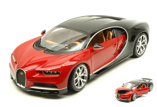 MODELE REDUIT COMPATIBLE AVEC BUGATTI CHIRON 2016 ROUGE/NOIR 1:18 BURAGO BU11040R