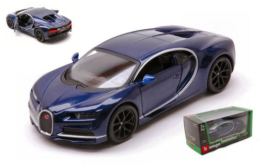 SCALE MODEL COMPATIBLE WITH BUGATTI CHIRON BLUE 1:32 BURAGO BU43060 MODEL