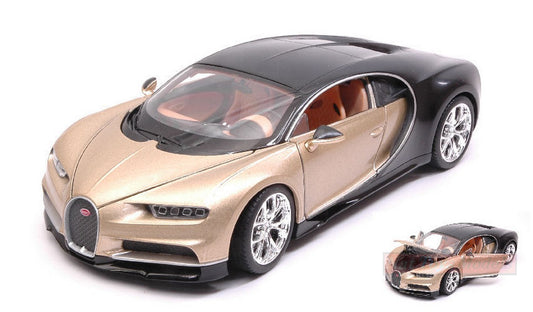 MODELE REDUIT COMPATIBLE AVEC Bugatti Chiron OR NOIR 1:24-27 WELLY WE24077G