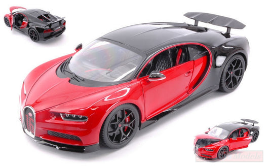 MODELE REDUIT COMPATIBLE AVEC BUGATTI CHIRON SPORT ROUGE/NOIR 1:18 BURAGO BU11044R