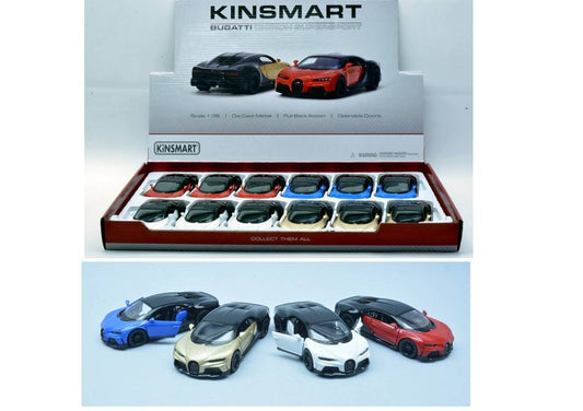 MODÈLE RÉDUIT COMPATIBLE AVEC BUGATTI CHIRON SUPERSPORT COL.ASS 12 cm KINSMART KT5423D