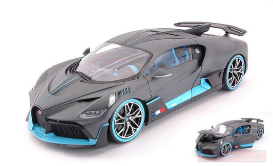 SCALE MODEL COMPATIBLE WITH BUGATTI DIVO CARBON/AZUR 1:18 BURAGO BU11045Z