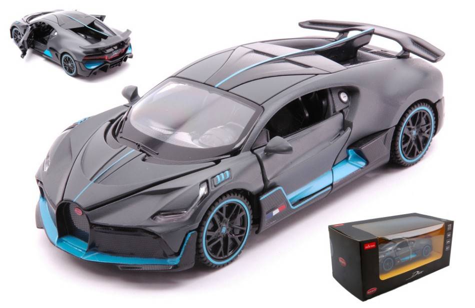 SCALE MODEL COMPATIBLE WITH BUGATTI DIVO GREY/BLUE 1:32 RASTAR RAT64210GY