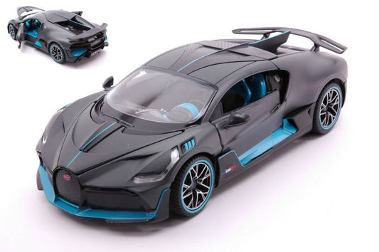 MODELE REDUIT COMPATIBLE AVEC BUGATTI DIVO GRIS/BLEU 1:24 RASTAR RAT63900GY