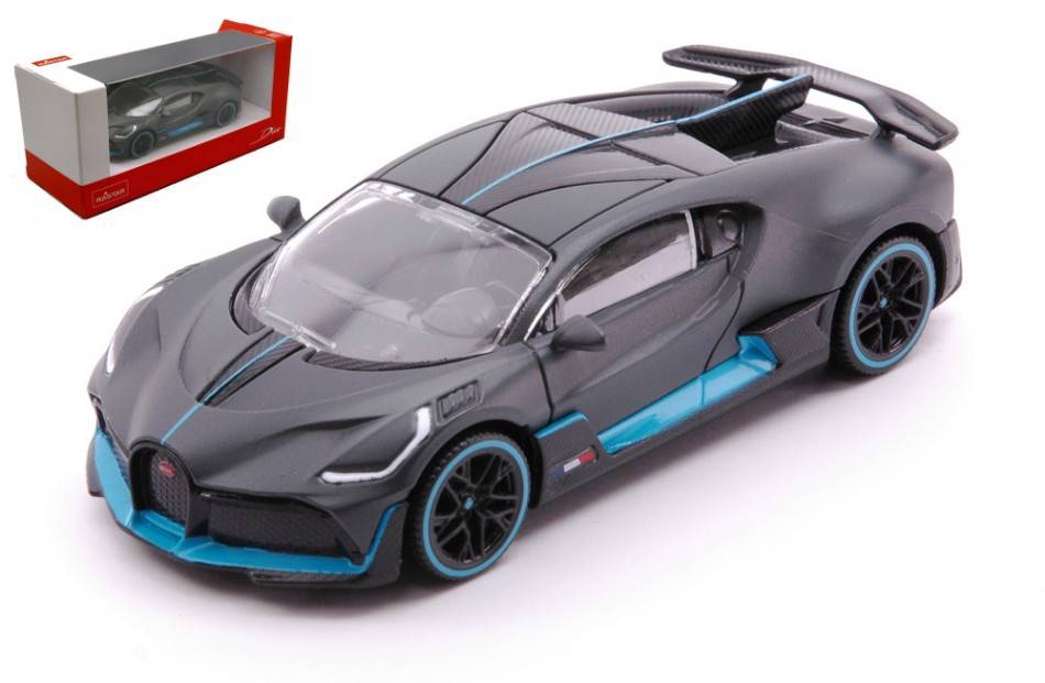 SCALE MODEL COMPATIBLE WITH BUGATTI DIVO GREY/BLUE 1:43 RASTAR RAT64000GY
