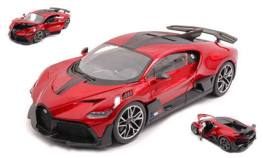 MODELE REDUIT COMPATIBLE AVEC BUGATTI DIVO ROUGE MÉTALLISÉ 1:18 BURAGO BU11045R