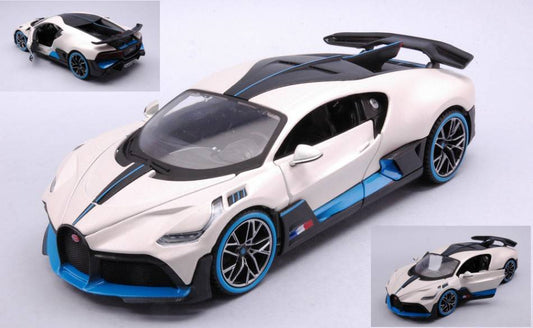 MODELE REDUIT COMPATIBLE AVEC BUGATTI DIVO BLANC/BLEU 1:24 MAISTO MI31526W