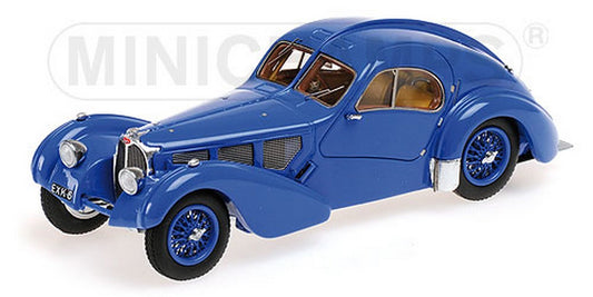 MODELLINO IN SCALA COMPATIBILE CON BUGATTI TYPE 557SC ATLANTIC 1938 BLUE 1:43 MINICHAMPS PM437110325
