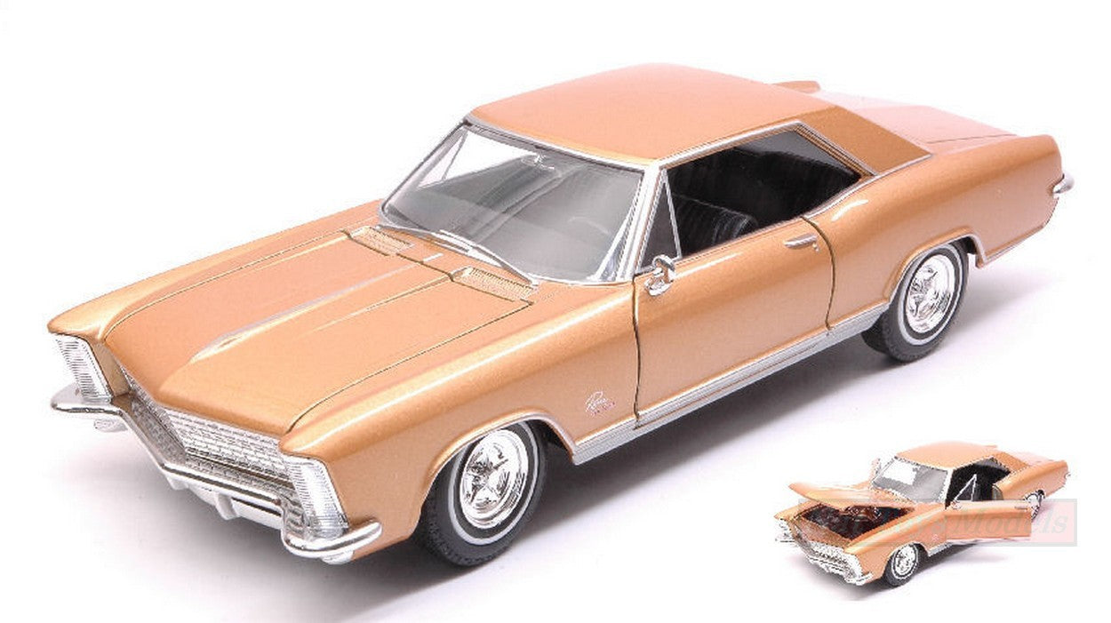 MODÈLE RÉDUIT COMPATIBLE AVEC BUICK RIVIERA GRAN SPORT 1965 OR 1:24-27 WELLY WE24072G