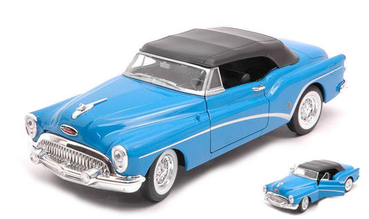 MODELLINO IN SCALA COMPATIBILE CON BUICK SKYLARK WITH CLOSED CANOPY BLUE 1:24 WELLY WE24027BL