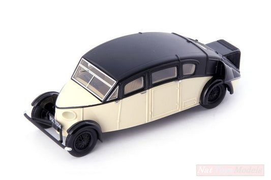 MODELLINO IN SCALA COMPATIBILE CON BURNEY R-100 STREAMLINE 1930 BLACK-IVORY 1:43 AUTOCULT ATC04022