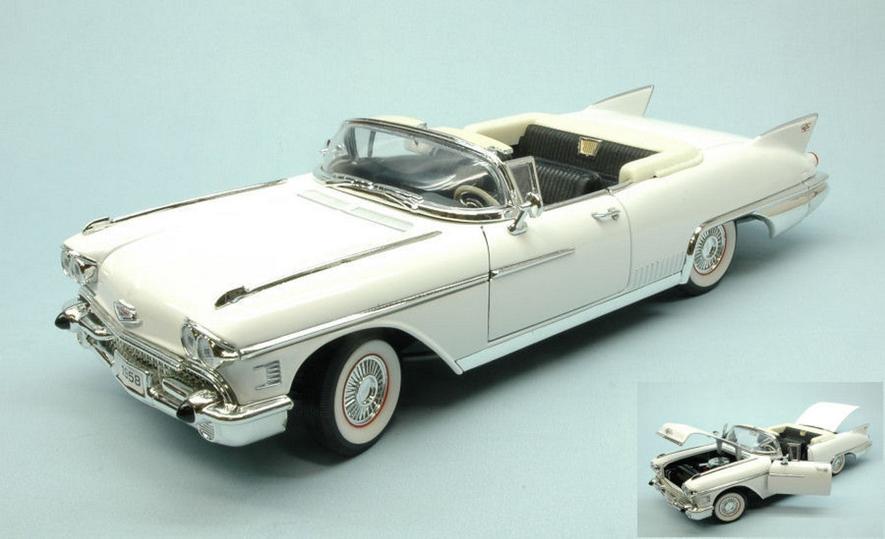 MODELLINO IN SCALA COMPATIBILE CON CADILLAC ELDORADO BIARRITZ 1958 WHITE 1:18 YAT MING YM92158WH