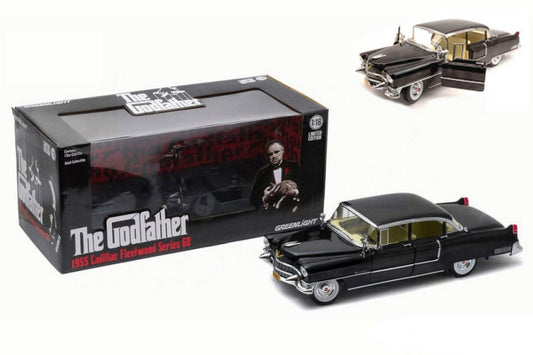 SCALE MODEL COMPATIBLE WITH CADILLAC FLEETWOOD SERIES 60 1955 THE GODFATHER" THE GODFATHER 1972 1:18 GREENLIGHT GREEN12949"