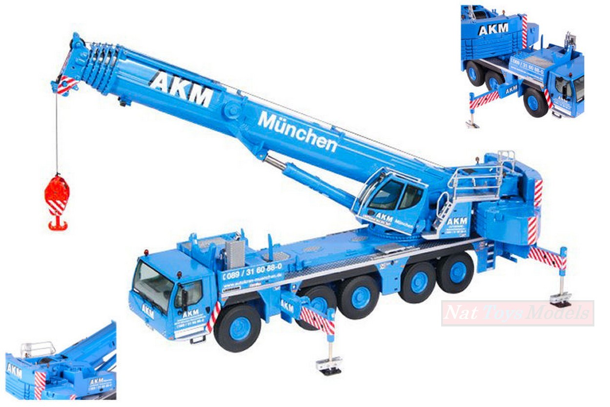 SCALE MODEL COMPATIBLE WITH LIEBHERR CRANE TRUCK LTM1250-5.1 "AKM" MOBILCRANE 1:50 NZG NZG959-01