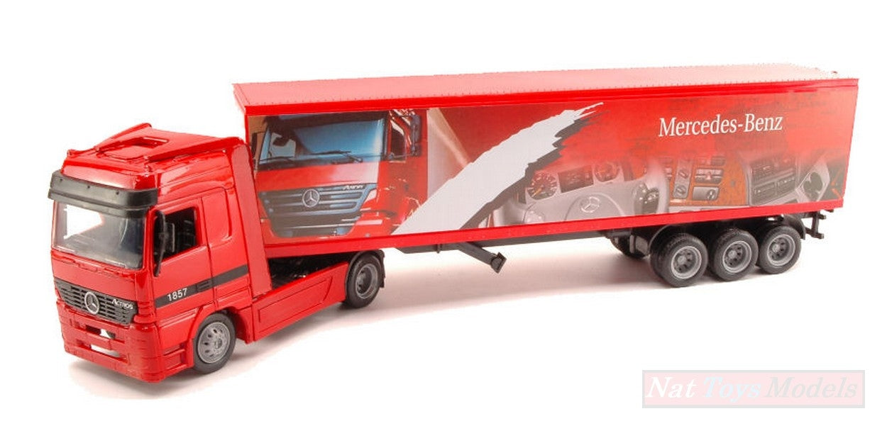 MODELE REDUIT COMPATIBLE AVEC CAMION CONTENEUR MERCEDES ACTROS 1857 40 1:43 NEW RAY NY15113