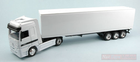 MODELE REDUIT COMPATIBLE AVEC CAMION CONTENEUR MERCEDES BLANC 1:43 NEW RAY NY15113HSS