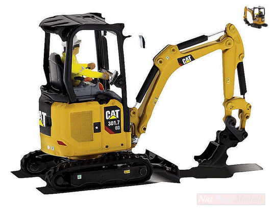SCALE MODEL COMPATIBLE WITH CAT 301.7 CR HYDRAULIC EXCAVATOR 1:50 DIECAST MASTER DM85597