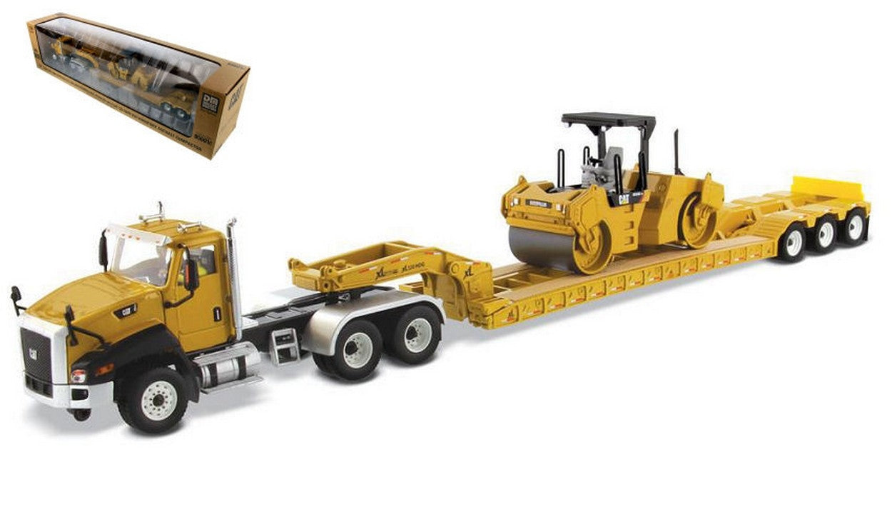 SCALE MODEL COMPATIBLE WITH CAT CT660 TRUCK + TRAILER 1:50 DIECAST MASTER DM85601C