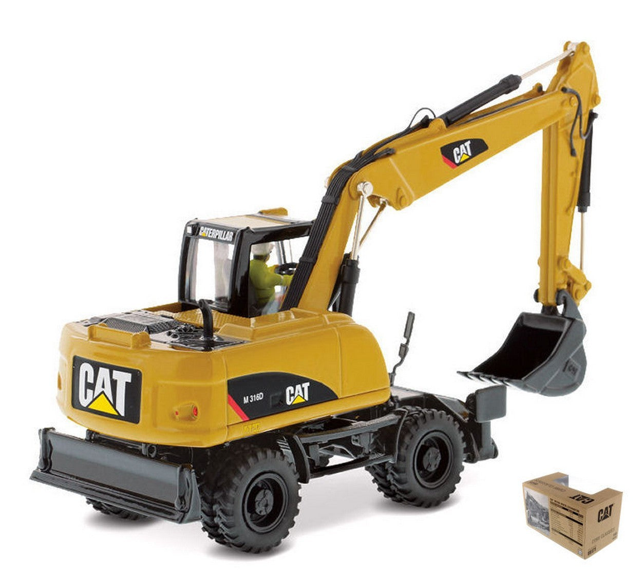 SCALE MODEL COMPATIBLE WITH CAT M316D WHEELED EXCAVATOR 1:50 DIECAST MASTER DM85171