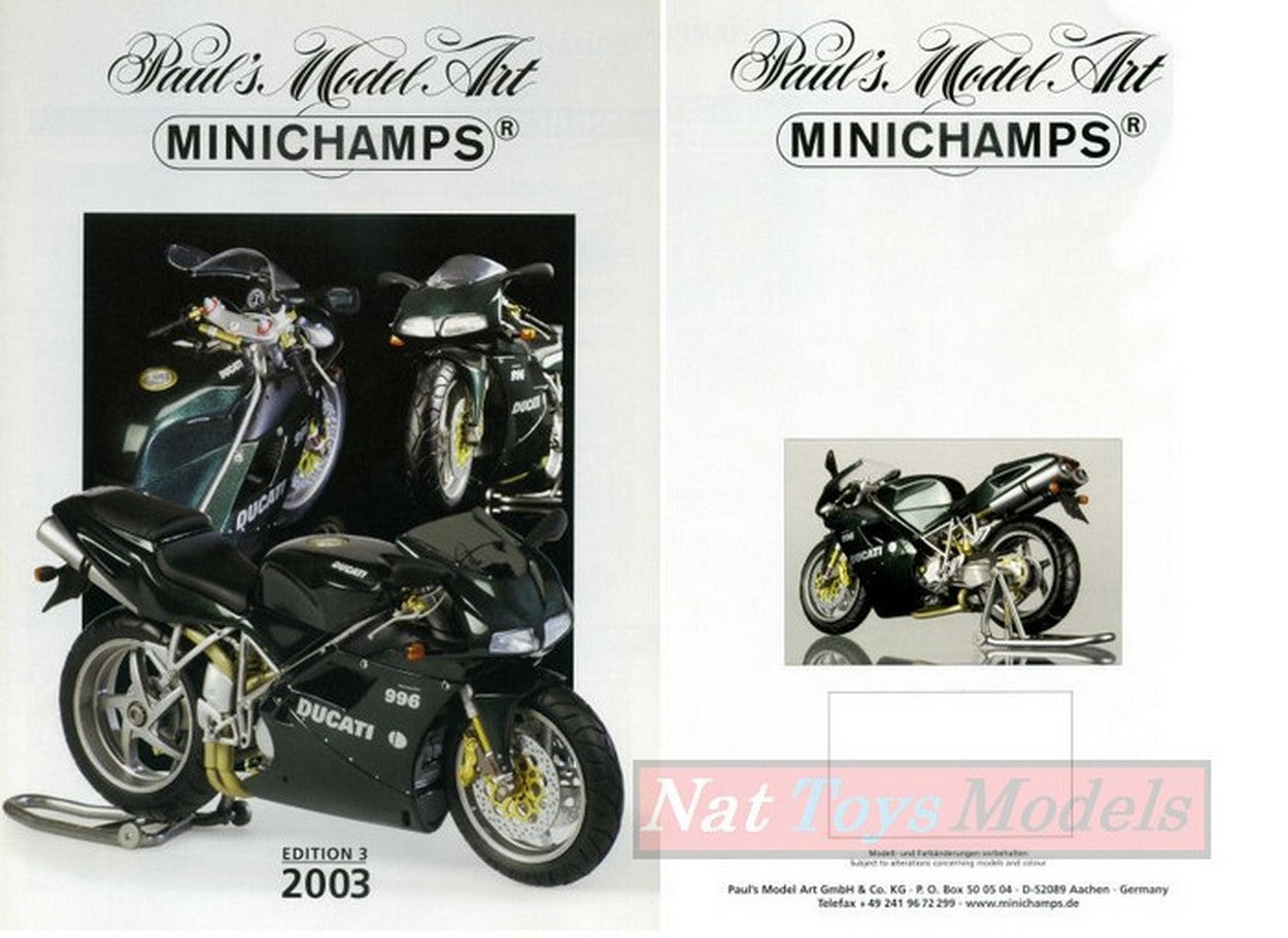 LIBRO MODELLINI CATALOGO MINICHAMPS 2003 EDITION 3 PAG.15 MINICHAMPS PMCAT2003-3