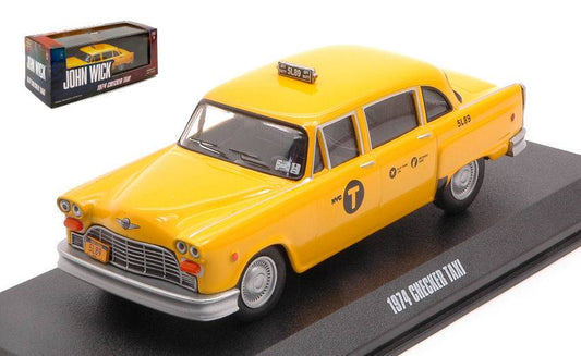 MODELLINO IN SCALA COMPATIBILE CON CHECKER 1974 N.Y.C.TAXI "JOHN WICK CHAPTER 3 PARABELLUM 2019" 1:43 GREENLIGHT GREEN86607