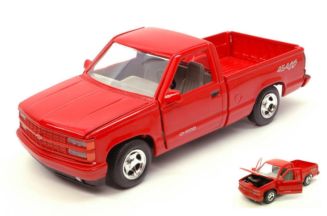 MODELLINO IN SCALA COMPATIBILE CON CHEVROLET 454 SS PICK UP 1992 RED 1:24 MOTORMAX MTM73203RD
