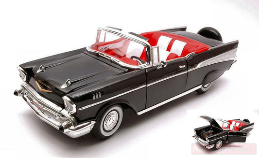 MODELLINO IN SCALA COMPATIBILE CON CHEVROLET BEL AIR 1957 BLACK 1:18 YAT MING YM92108BK