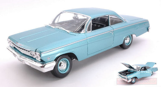 SCALE MODEL COMPATIBLE WITH CHEVROLET BEL AIR 1962 BLUE 1:18 MAISTO MI31641B