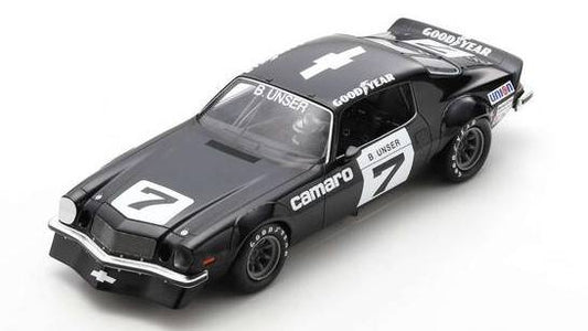 SCALE MODEL COMPATIBLE WITH CHEVROLET CAMARO N.7 WINNER MICHIGAN IROC 1974 BOBBY UNSER 1:18 SPARK MODEL 18US010