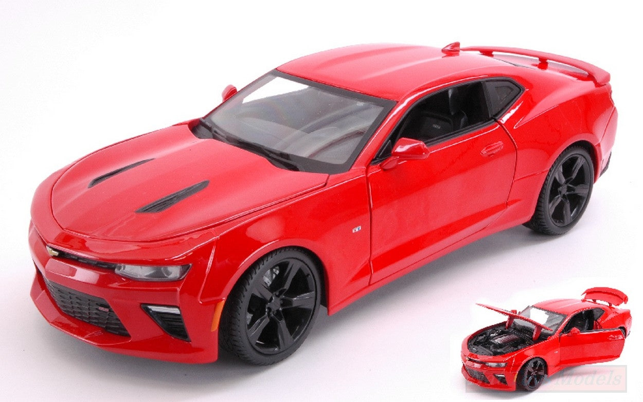 SCALE MODEL COMPATIBLE WITH CHEVROLET CAMARO SS 2016 RED 1:18 MAISTO MI31689R