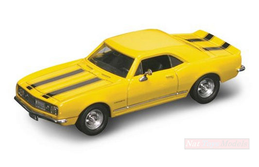 MODELLINO IN SCALA COMPATIBILE CON CHEVROLET CAMARO Z 28 1967 YELLOW W/BLACK STRIPES 1:43 YAT MING YM94216Y