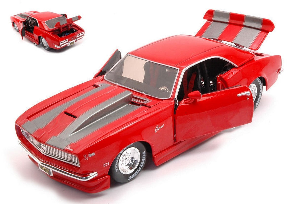 SCALE MODEL COMPATIBLE WITH CHEVROLET CAMARO Z28 1968 CLASSIC MUSCLE RED 1:24 MAISTO MI32508R