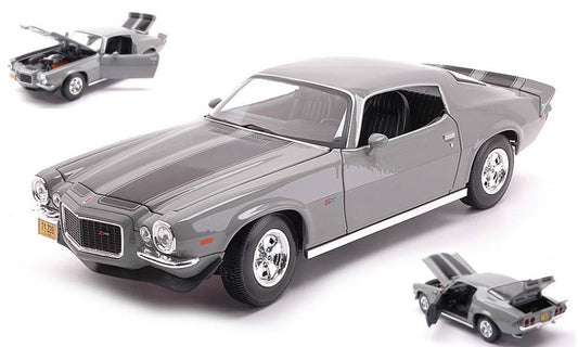 MODELLINO IN SCALA COMPATIBILE CON CHEVROLET CAMARO Z28 1971 GREY 1:18 MAISTO MI31131G