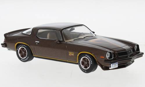 MODELLINO IN SCALA COMPATIBILE CON CHEVROLET CAMARO Z28 1977 MET.BROWN 1:43 IXO MODEL CLC413
