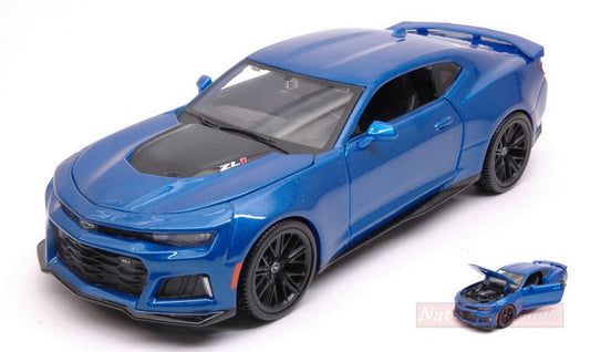 MODELLINO IN SCALA COMPATIBILE CON CHEVROLET CAMARO ZL1 2017 BLUE 1:24 MAISTO MI31512BL