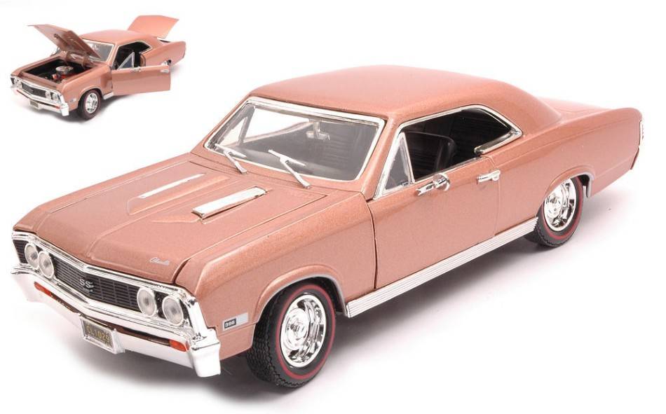 MODELLINO IN SCALA COMPATIBILE CON CHEVROLET CHEVELLE SS396 1967 GOLDEN BROWN 1:18 MOTORMAX MTM73104GD