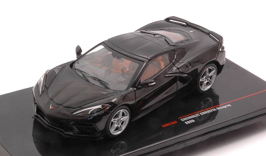 SCALE MODEL COMPATIBLE WITH CHEVROLET CORVETTE C8 2020 BLACK 1:43 IXO MODEL MOC304